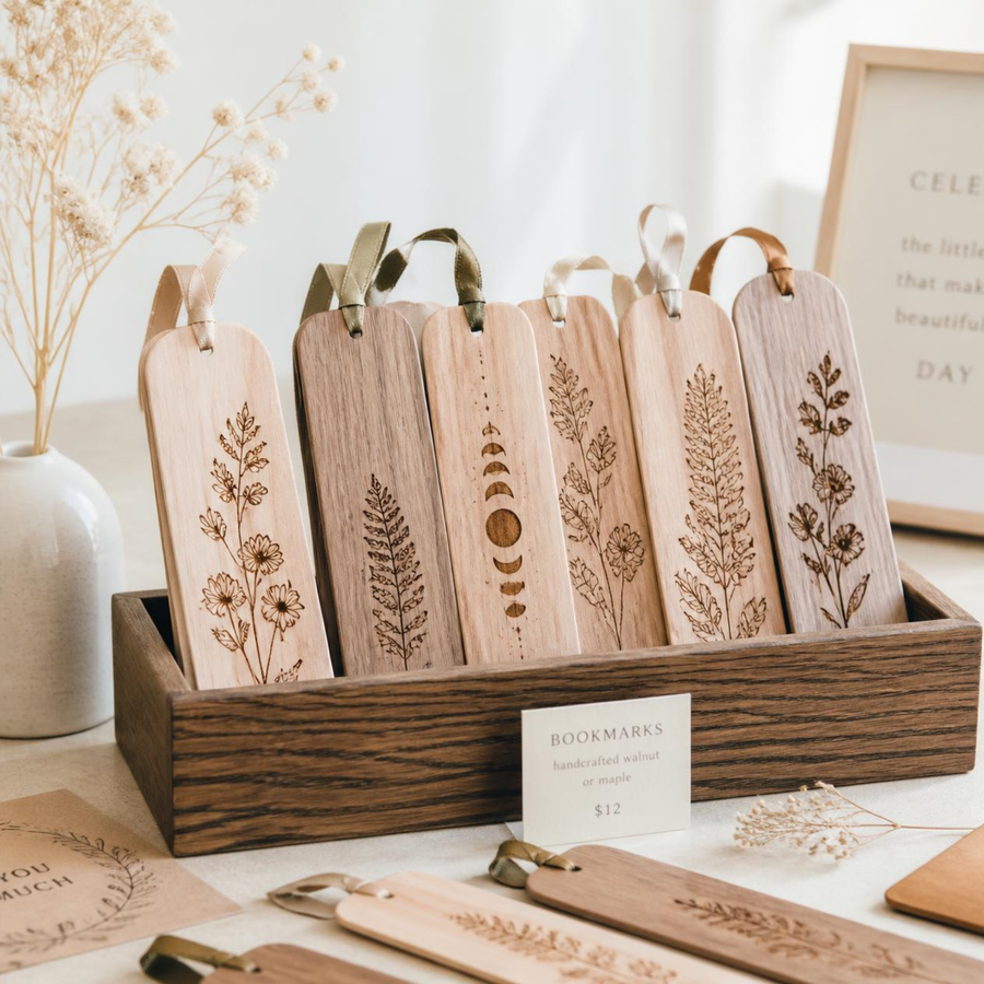 Wood bookmarks